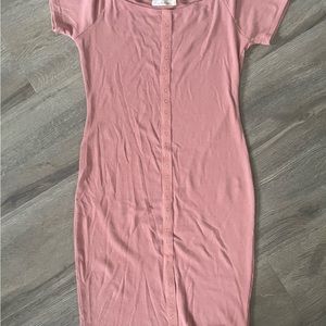 Off the shoulder body con dress